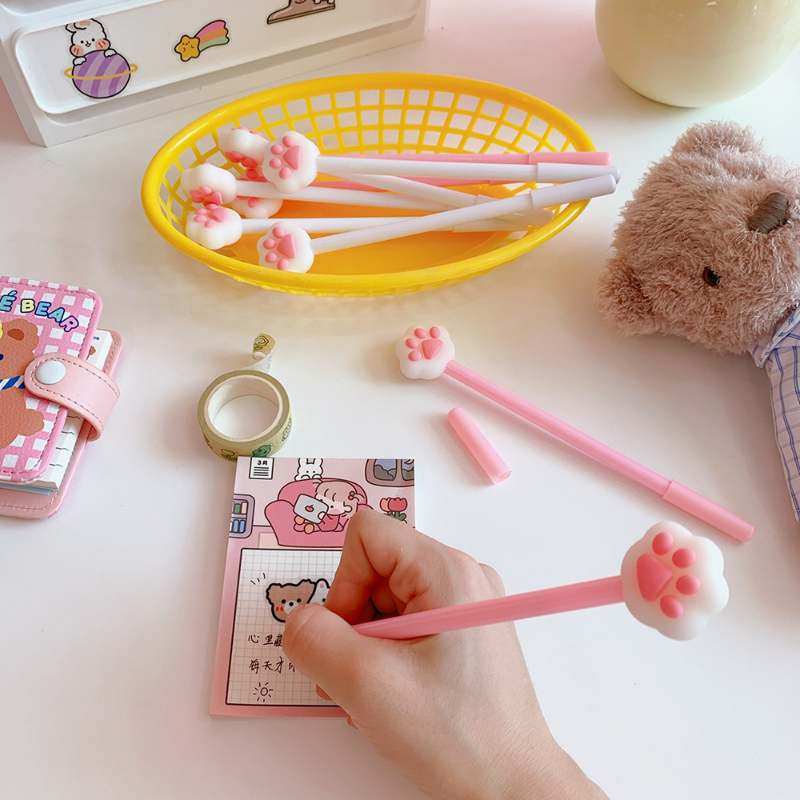 plastic cute cat claw pen pink neutral pen TengY001