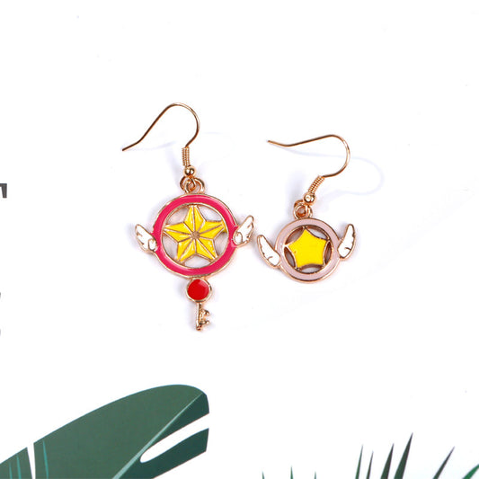 Alloy Magic Girl Sakura Stick Earrings (Minimo de Compra 2) MIC-QiR040