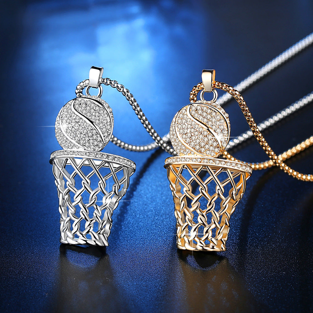 Alloy Basketball Frame Basket Frame Necklace (Minimo de Compra 2)  MYA-WeiL006