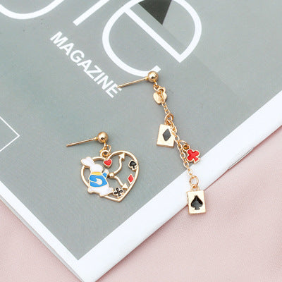 Alloy Rabbit Hollow Geometry Earrings MIC-LvG012