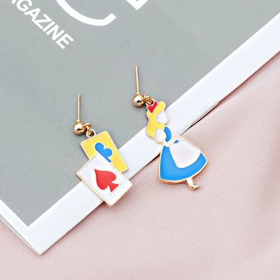 Alloy Rabbit Hollow Geometry Earrings MIC-LvG012