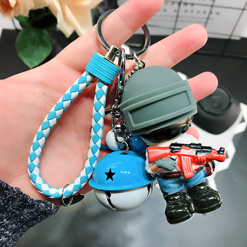 PVC new type chicken car keychain MIC-ManM015