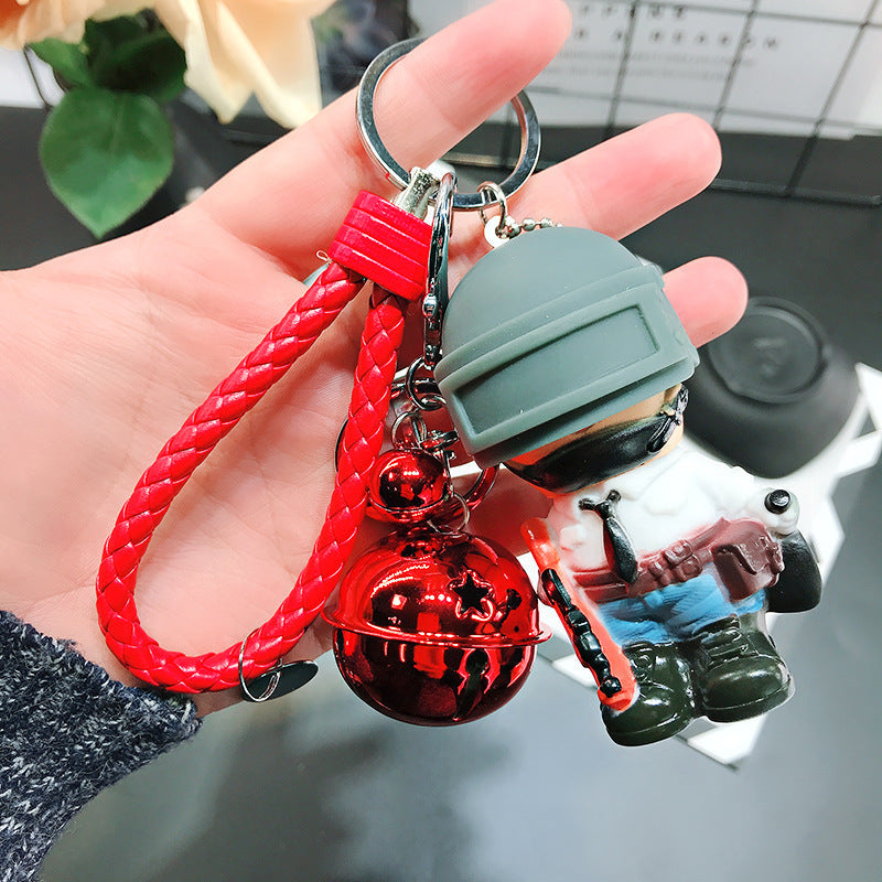 PVC new type chicken car keychain MIC-ManM015