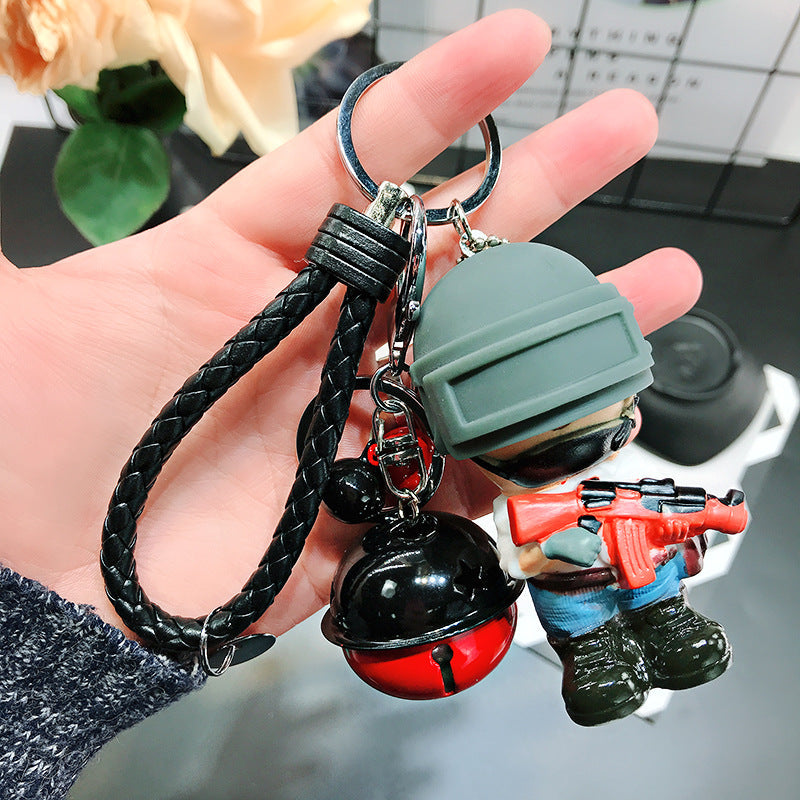 PVC new type chicken car keychain MIC-ManM015