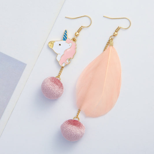 Alloy New Unicorn Badminton EarringsMIC-LSY032