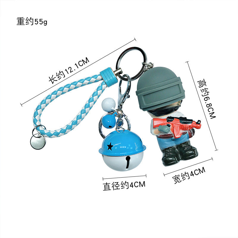 PVC new type chicken car keychain MIC-ManM015