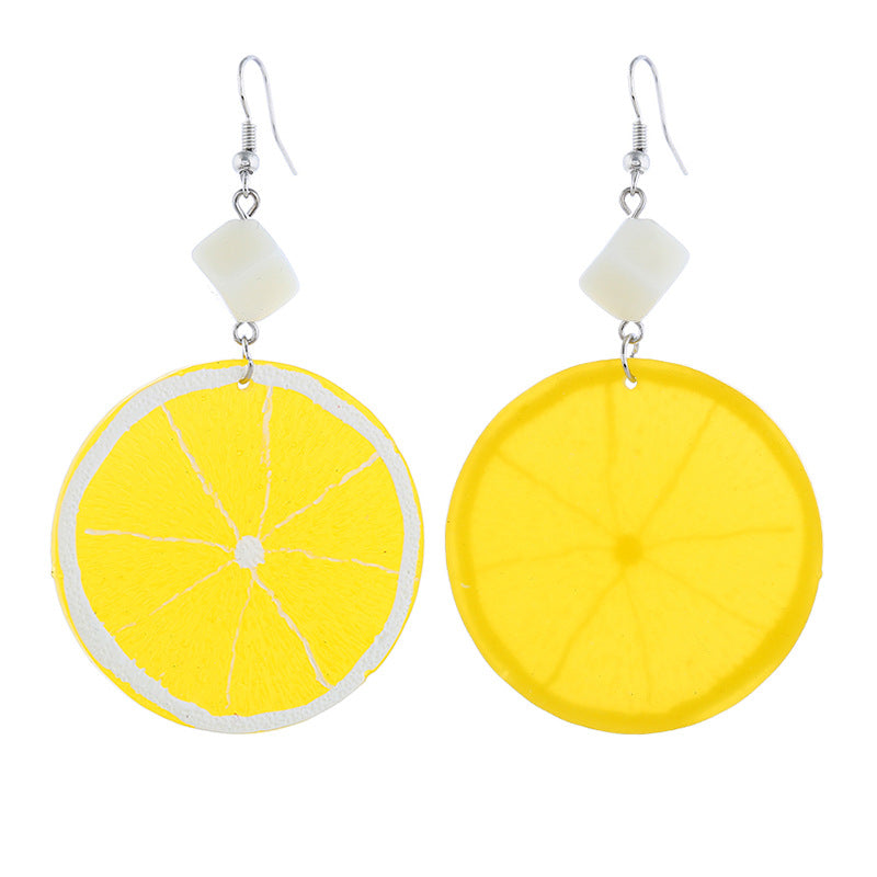 Acrylic board fruit earrings MIC-KaiQ003