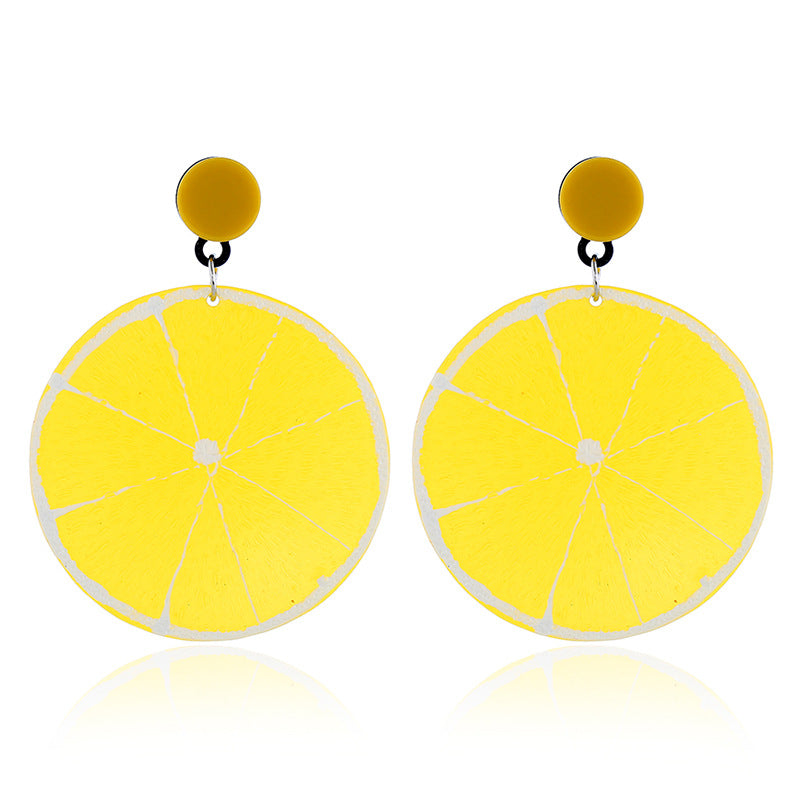 Acrylic board fruit earrings MIC-KaiQ003