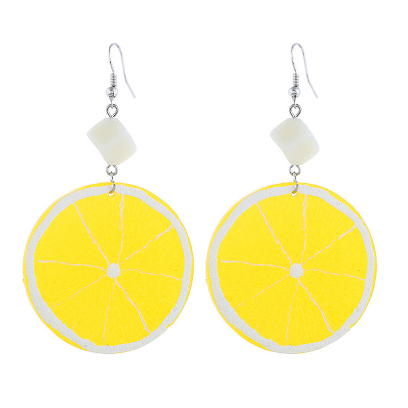 Acrylic board fruit earrings MIC-KaiQ003