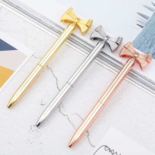 cute cartoon stationery bow metal ballpoint pen Huah043