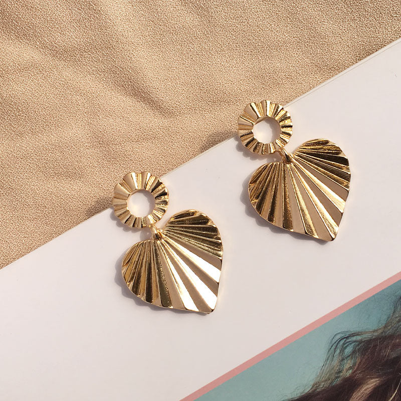 Alloy irregular peach shaped earrings MIC-AYN008