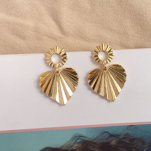 Alloy irregular peach shaped earrings MIC-AYN008