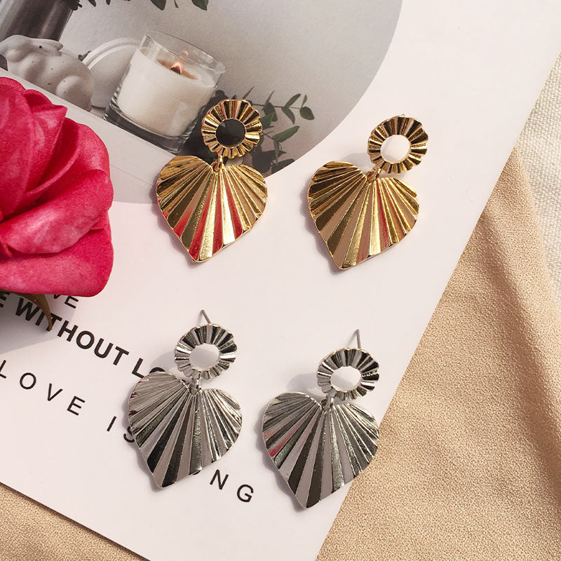 Alloy irregular peach shaped earrings MIC-AYN008