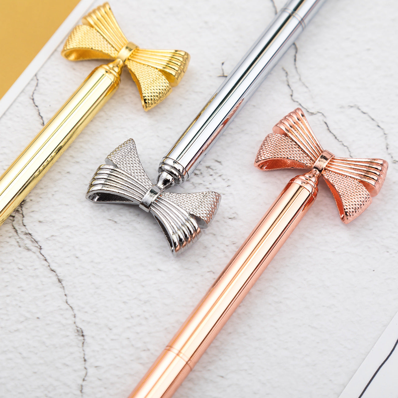 cute cartoon stationery bow metal ballpoint pen Huah043