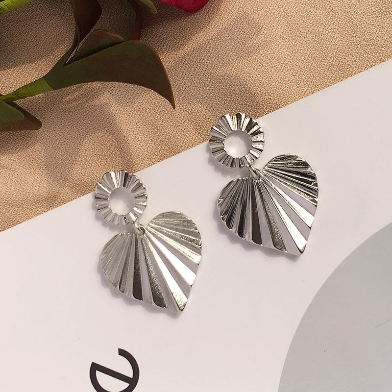 Alloy irregular peach shaped earrings MIC-AYN008