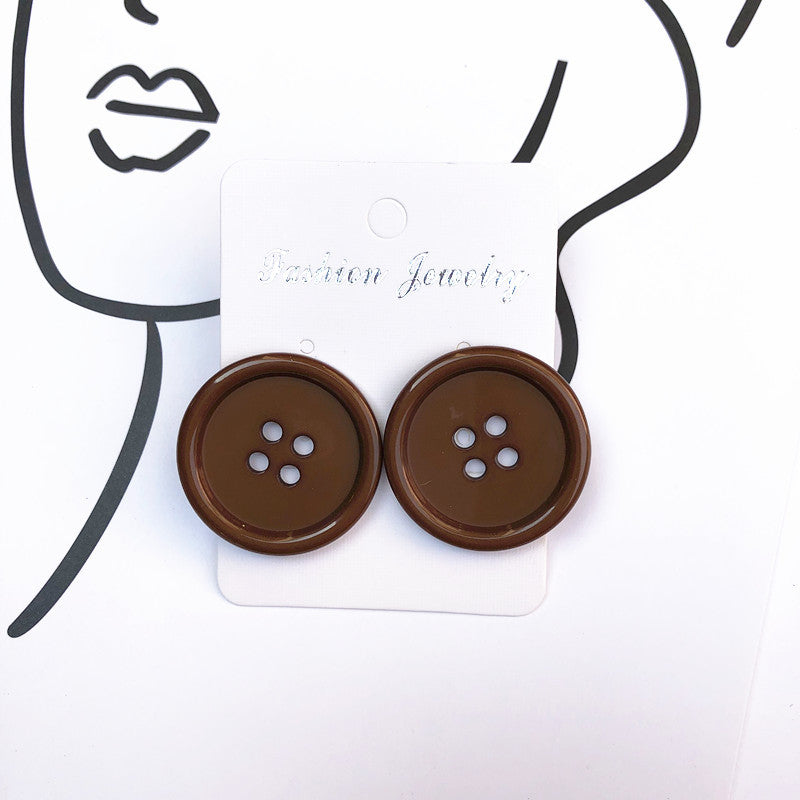 Acrylic candy button earrings MIC-ChouT009