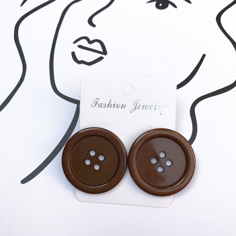 Acrylic candy button earrings MIC-ChouT009