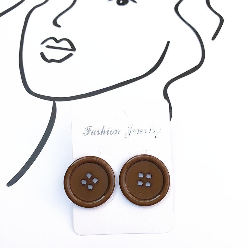 Acrylic candy button earrings MIC-ChouT009