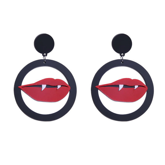 Cute Lips Cartoon Acrylic earrings MIC-XueP007