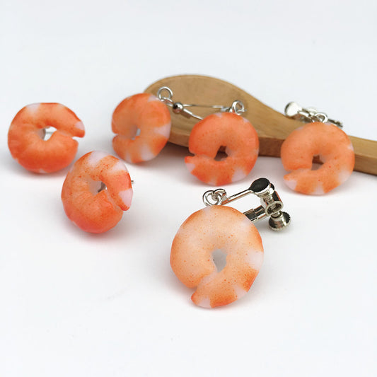 Resin handmade shrimp ear clip (Minimo de Compra 2) MIC-ChouT025