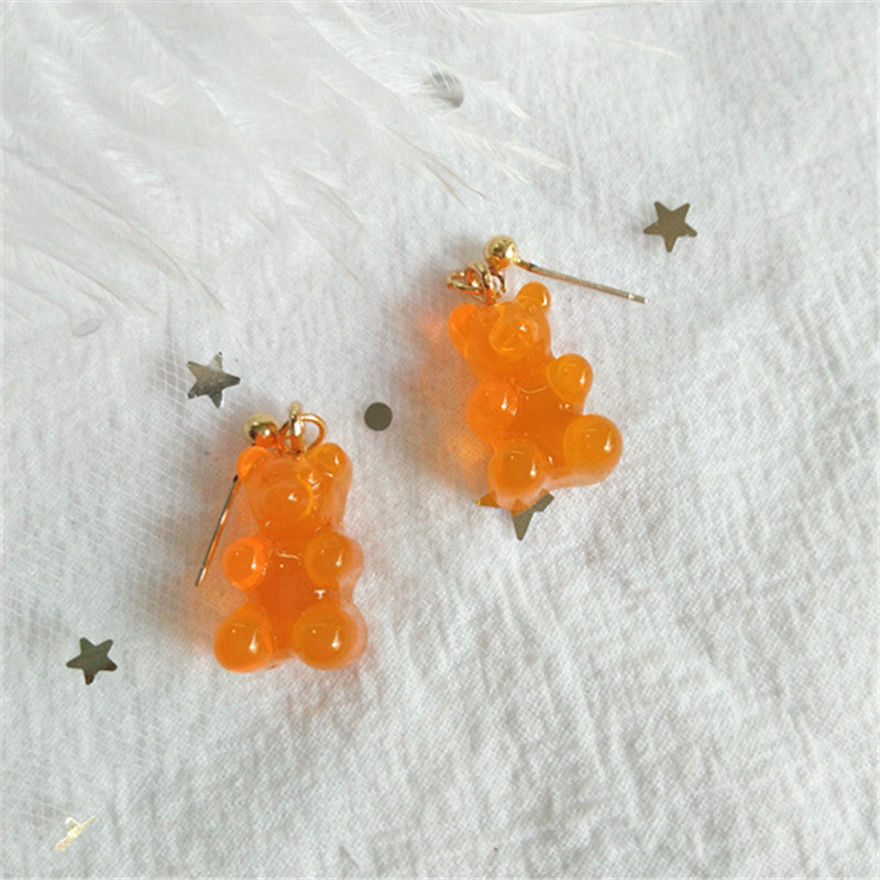 Alloy Crystal Bear Earrings MIC-RMM009