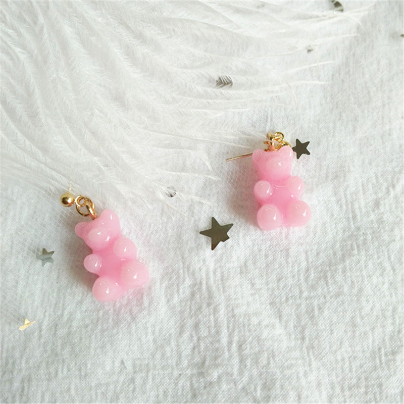 Alloy Crystal Bear Earrings MIC-RMM009