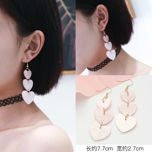 Acrylic Geometry Three Piece Size Earrings MIC-JianL007