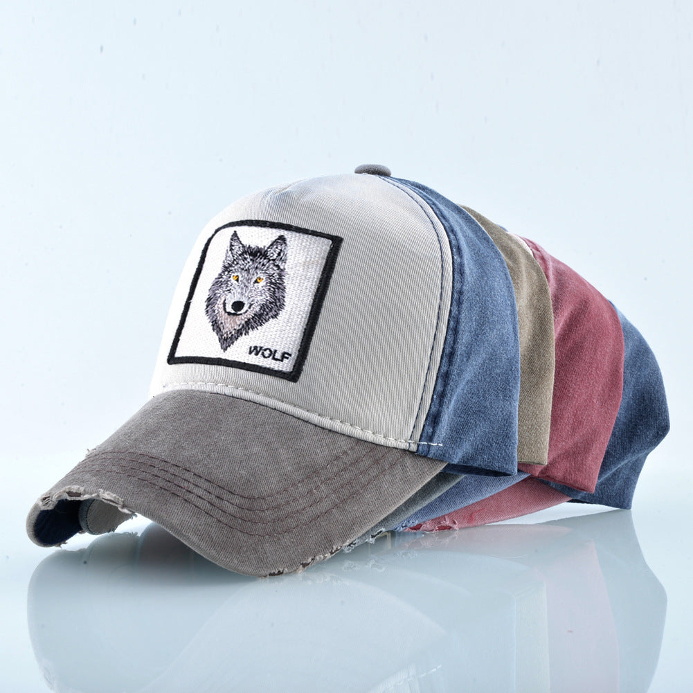 Nylon wolf animal embroidery Baseball cap MYA-DSM008