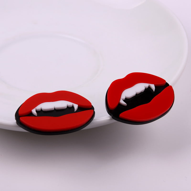 Cute Lips Cartoon Acrylic earrings MIC-XueP005