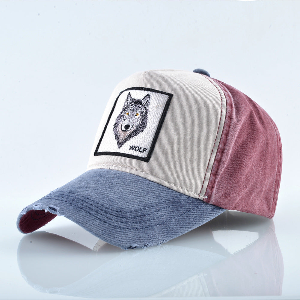 Nylon wolf animal embroidery Baseball cap MYA-DSM008