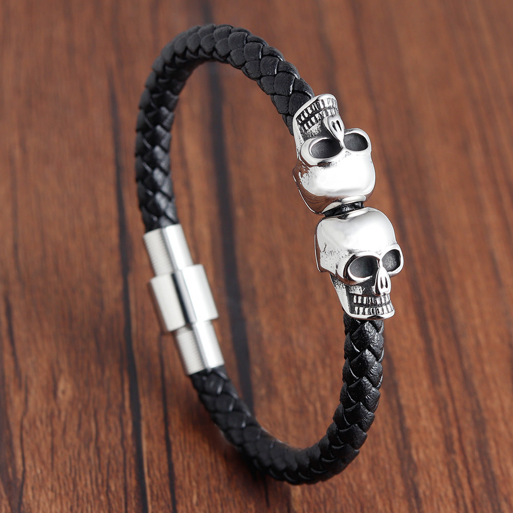 Bracelet Titanium Steel Stainless Steel Men's Bracelet Leather Bracelet OSD003