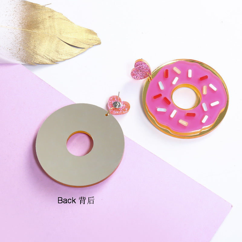 Acrylic doughnut earrings MYA-XueP048