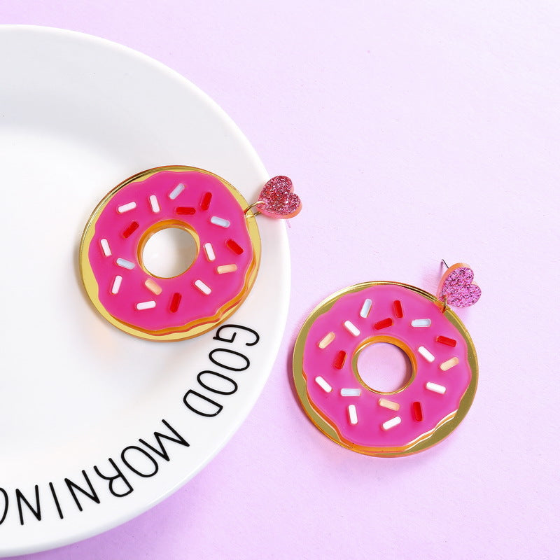 Acrylic doughnut earrings MYA-XueP048