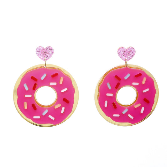 Acrylic doughnut earrings MYA-XueP048