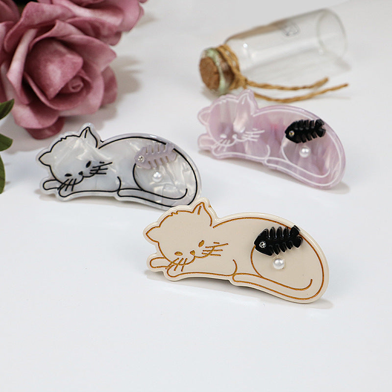 Acetate board cat hair clip (Minimo de compra 2) MIC-PeiY002