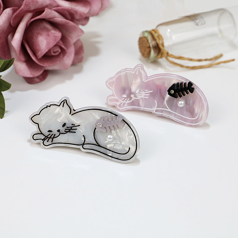 Acetate board cat hair clip (Minimo de compra 2) MIC-PeiY002