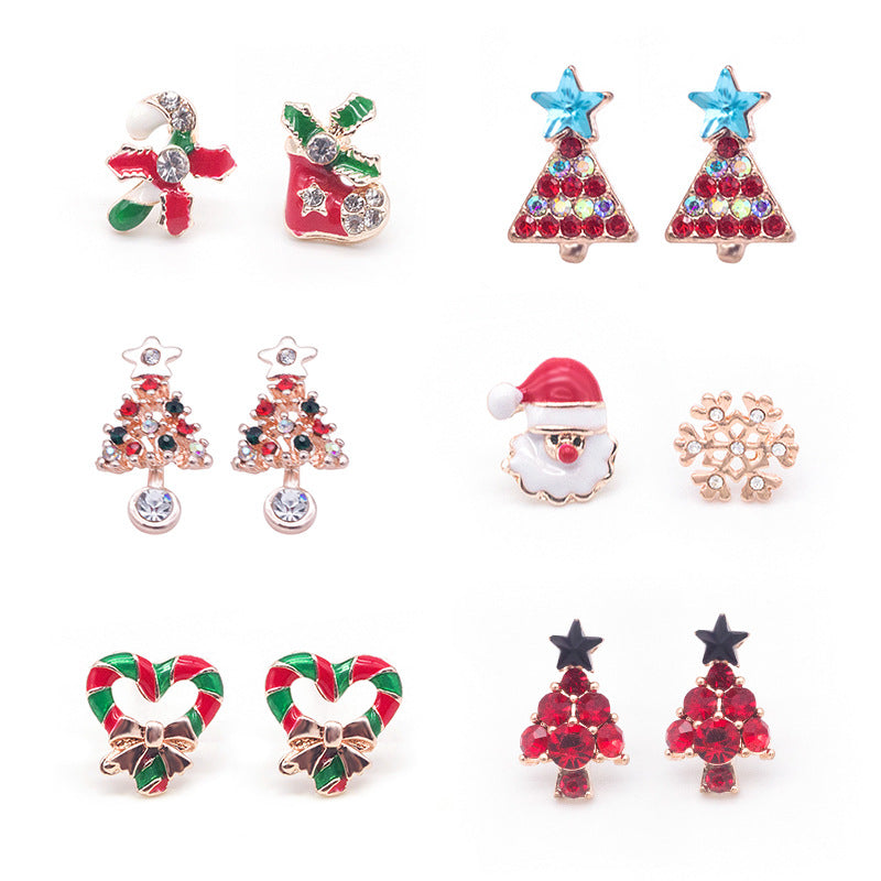 Alloy Christmas Elk Earrings MIC-MDD186