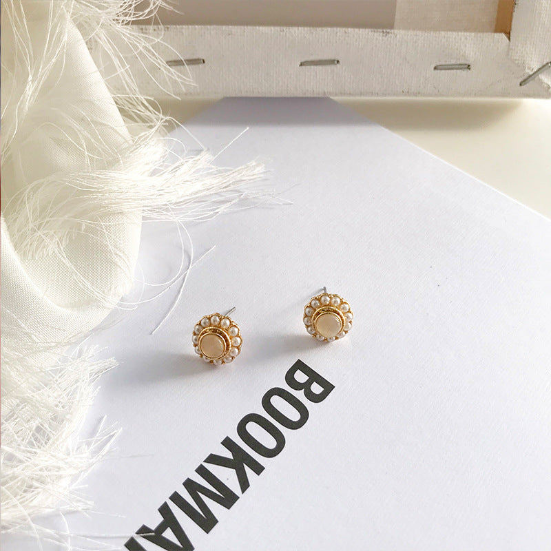 Alloy fringed pearl earrings MIC-LvG006