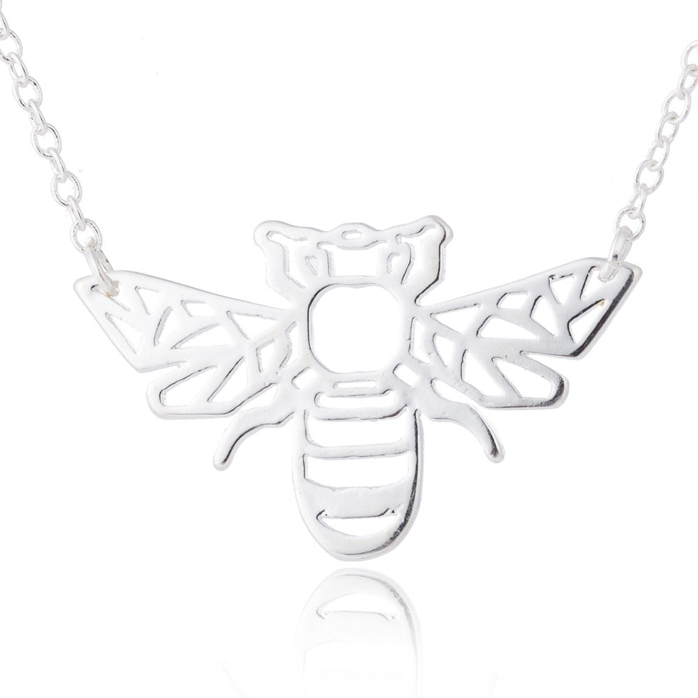 Necklaces Stainless Steel Hollow Bee SS027