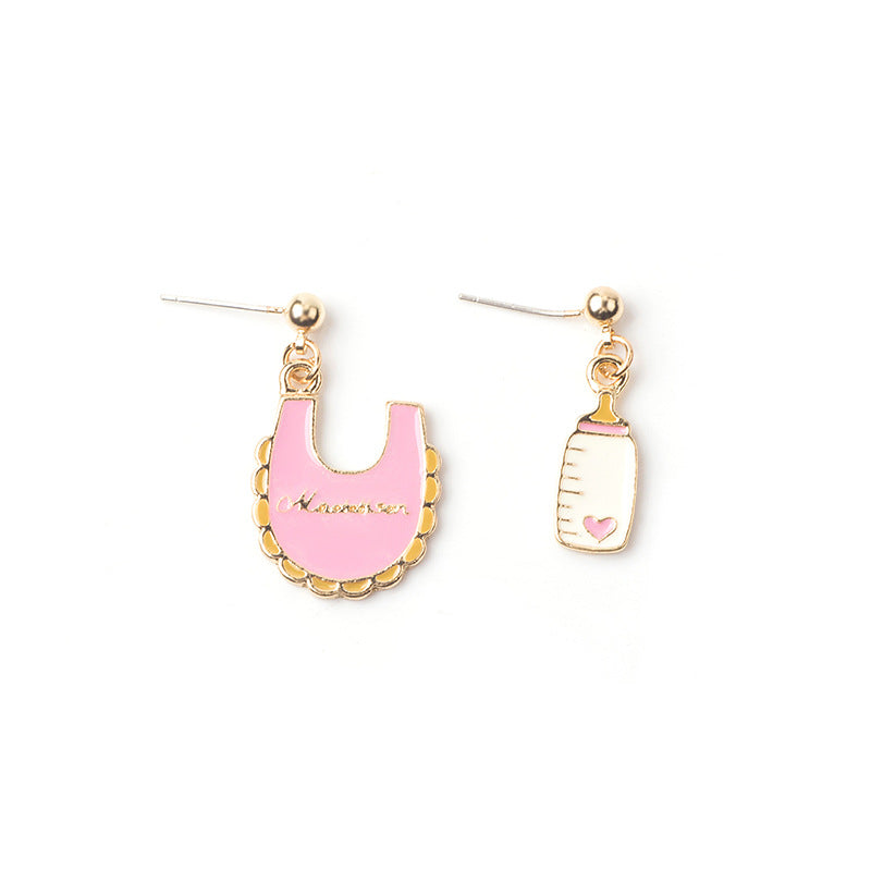 Asymmetric cartoon alloy earrings (Minimo de Compra 3) MIC-HongC019