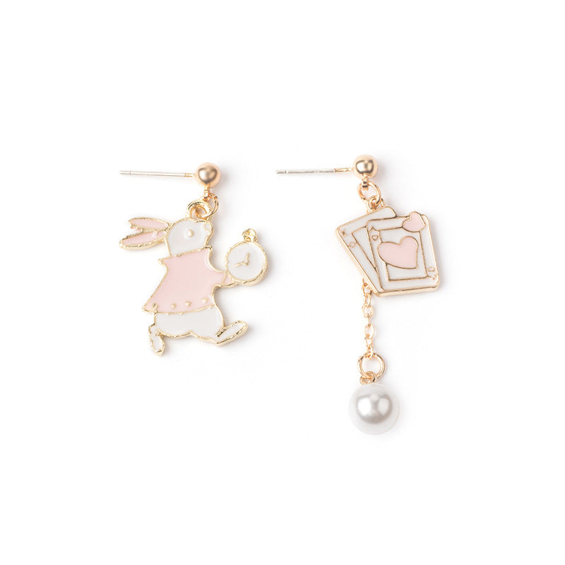 Asymmetric cartoon alloy earrings (Minimo de Compra 3) MIC-HongC019