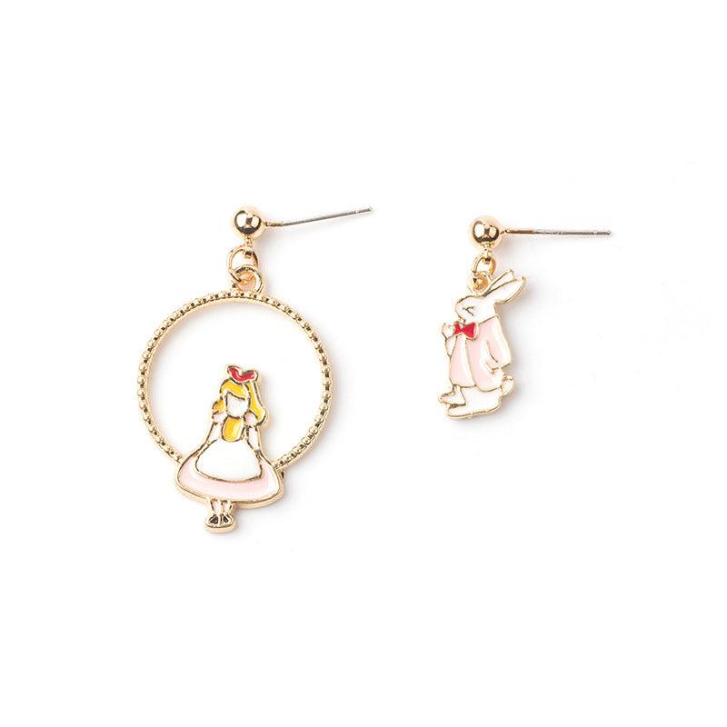 Asymmetric cartoon alloy earrings (Minimo de Compra 3) MIC-HongC019