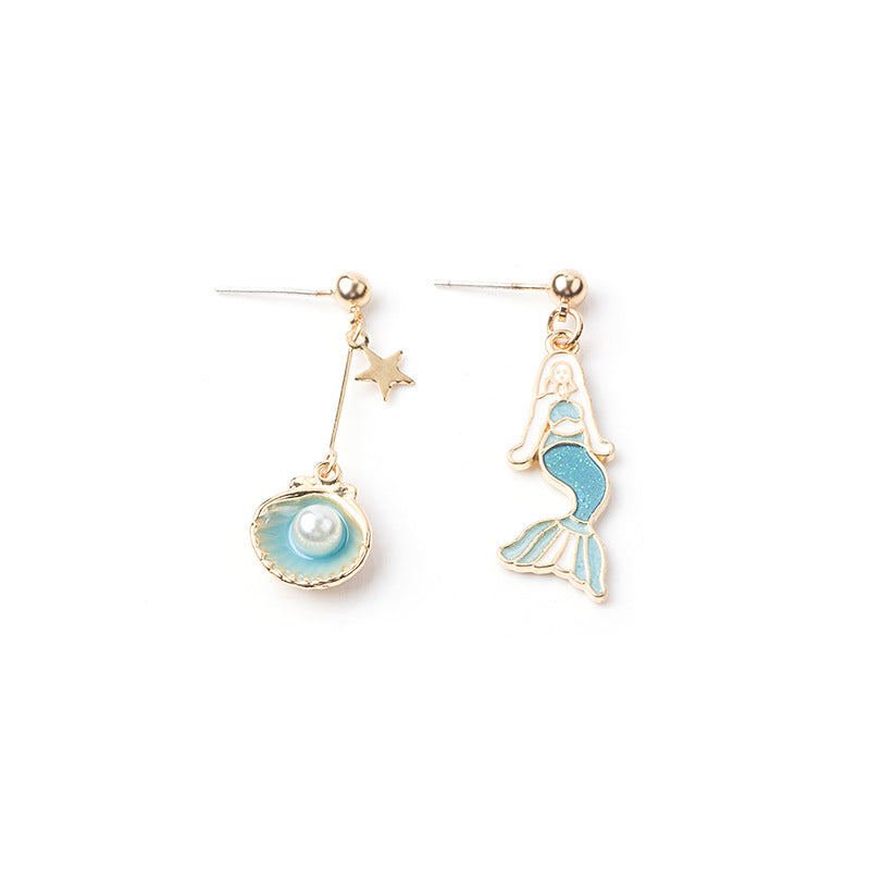 Asymmetric cartoon alloy earrings (Minimo de Compra 3) MIC-HongC019