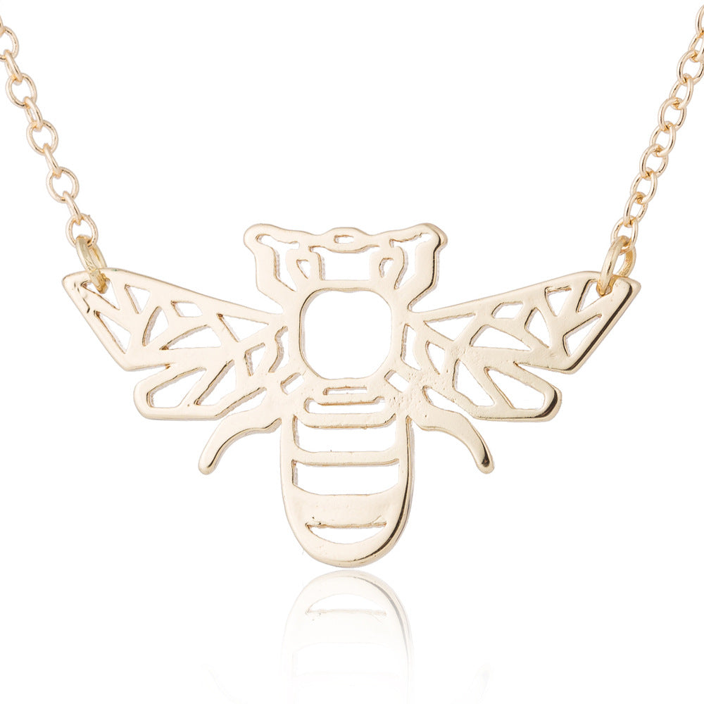 Necklaces Stainless Steel Hollow Bee SS027