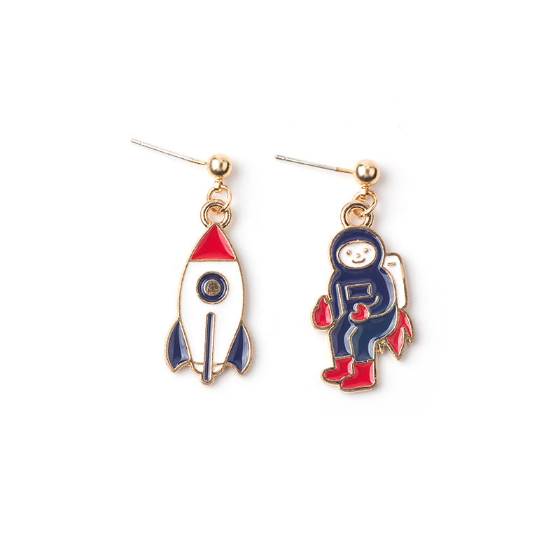 Asymmetric cartoon alloy earrings (Minimo de Compra 3) MIC-HongC019