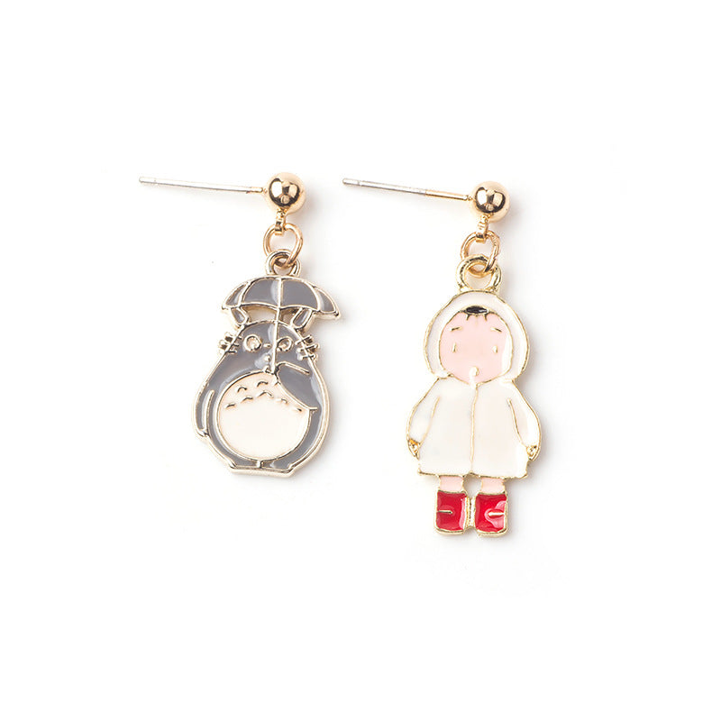 Asymmetric cartoon alloy earrings (Minimo de Compra 3) MIC-HongC019