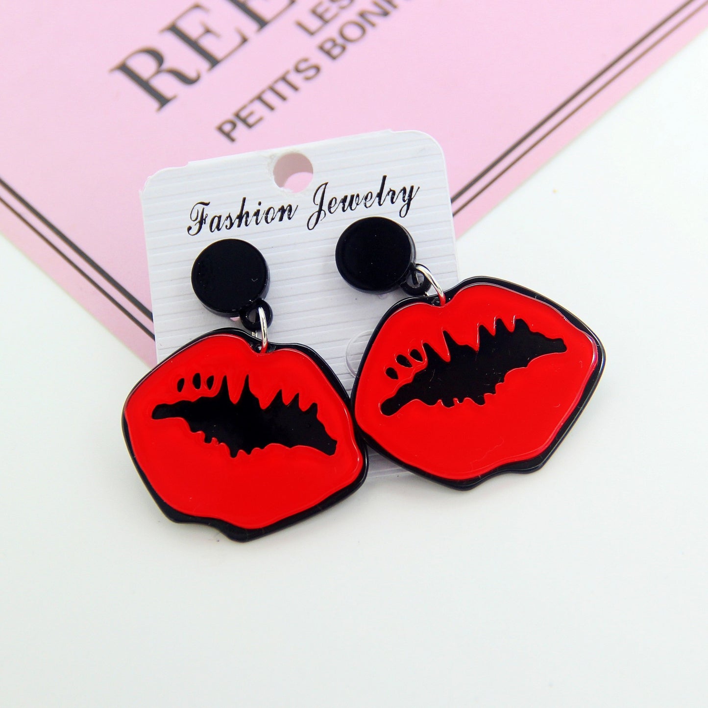 Acrylic Mouth Flower Earrings MIC-HanS002