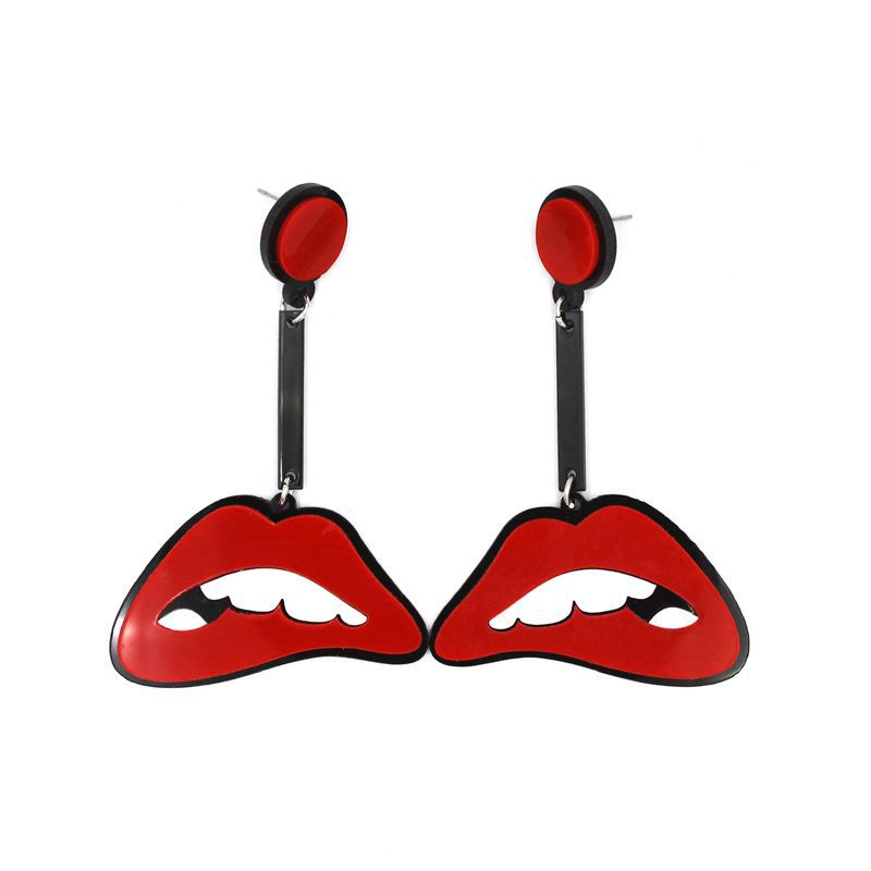 Acrylic long lip earrings MIC-QiuG008