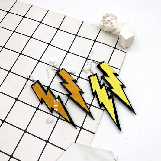 Acrylic trendy lightning earrings (Minimo de Compra 2) MIC-QingM021