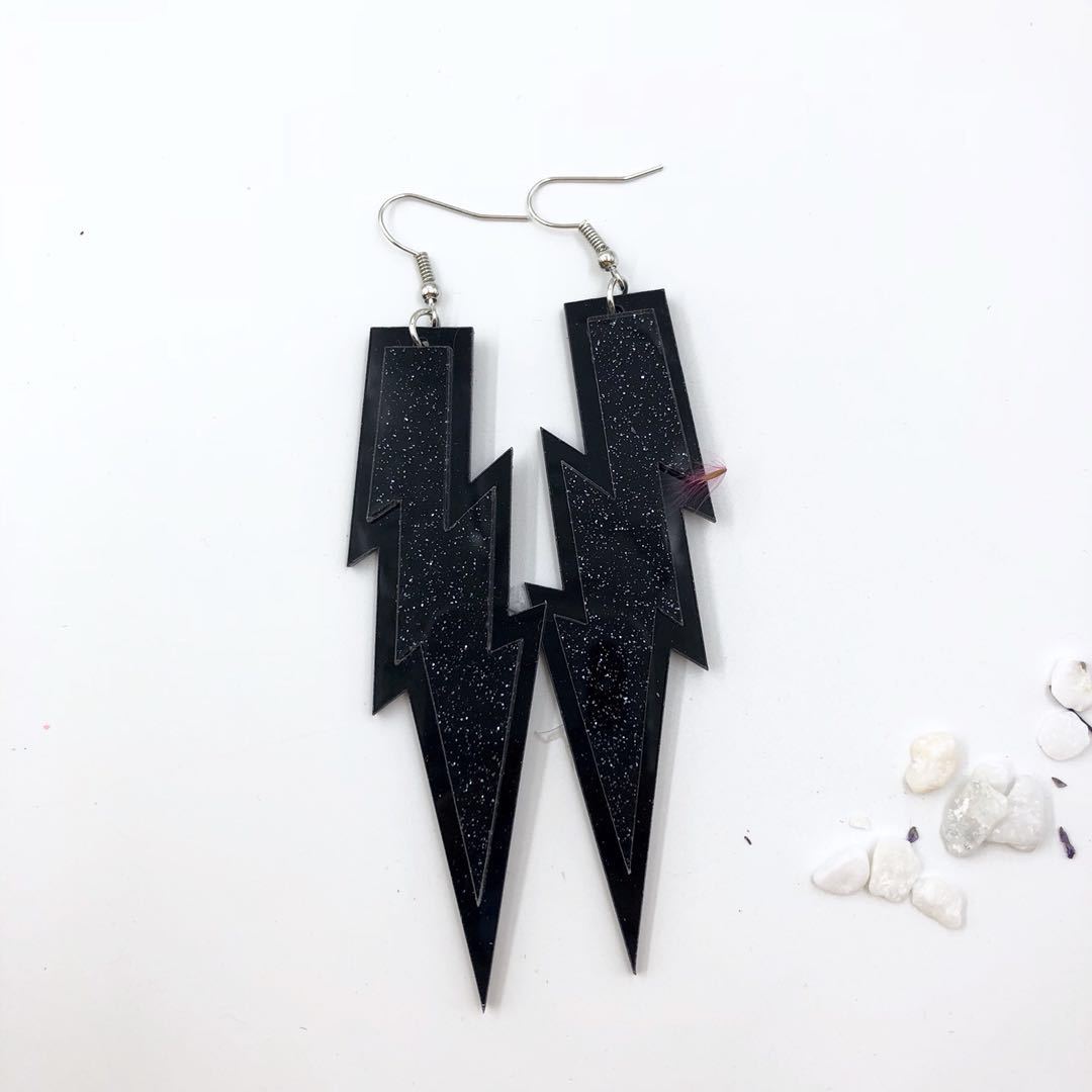 Acrylic trendy lightning earrings (Minimo de Compra 2) MIC-QingM021